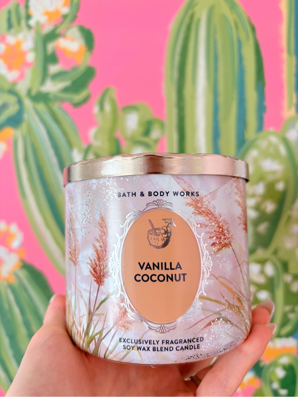 Bath & Body Works Vanilla Coconut 3-Wick Candle 🥥🤍✨